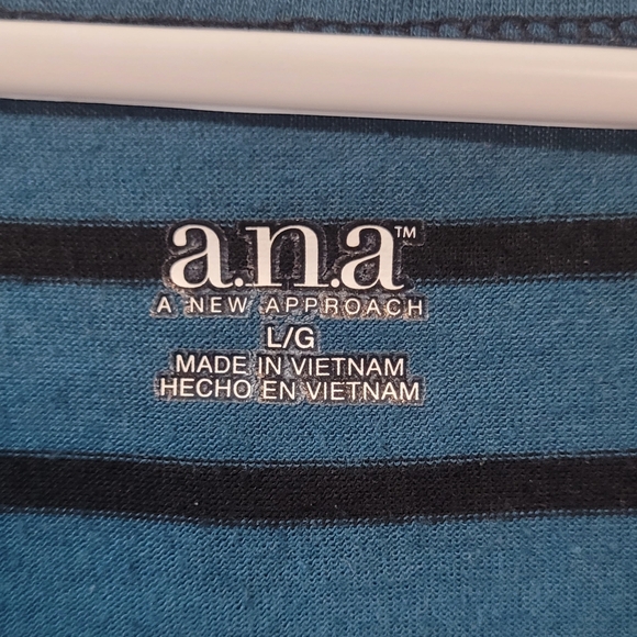 A.N.A size large Striped Tunic top - Picture 2 of 8